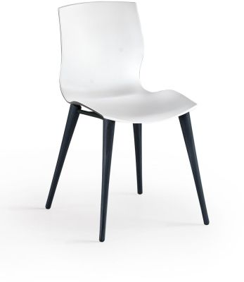 Evalyn Chair (Set of 2 - White with Grey Legs)