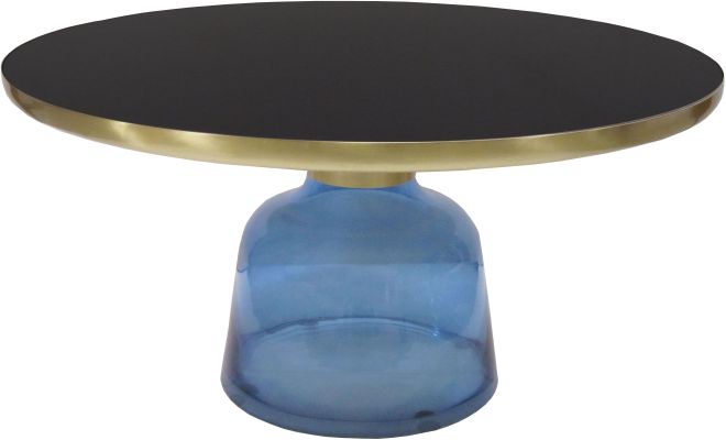 Ritz Coffee Table (Blue Glass Base)