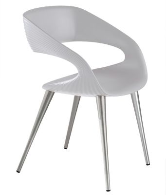 Shape Chair (White with Aluminum Legs)
