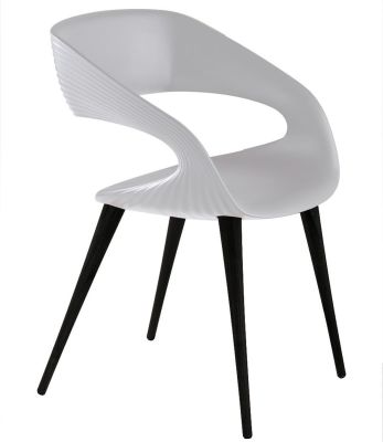 Shape Chair (White with Charcoal Legs)