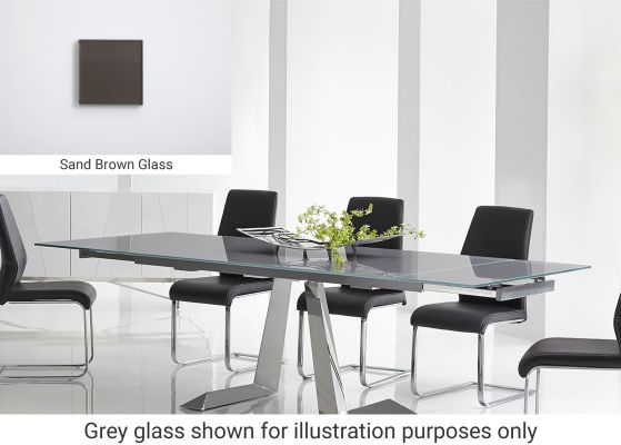 Tessa Extendable Dining Table (Sand Brown)