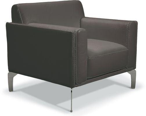 Vania Chair Leather (Grey)
