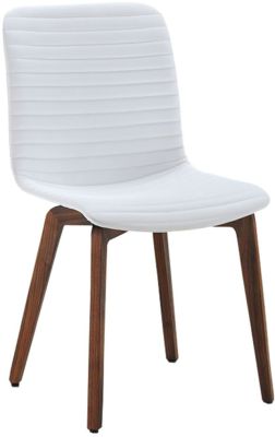 Vela Chair (Set of 2 - White with Walnut Back)