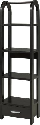 4-Tier Display Shelf with Storage ( Black)