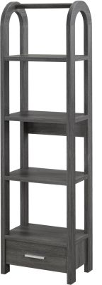 4-Tier Display Shelf with Storage (Grey)