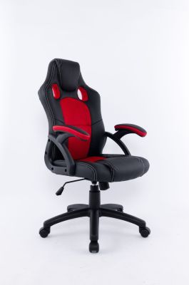 Ergonomic High-Back Executive Office Chair (Black & Red)