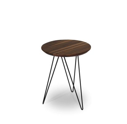 Solo Accent Table - (Walnut Top-Black Base)
