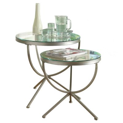 Tingstad Nesting Table (2 Piece Set - Silver)