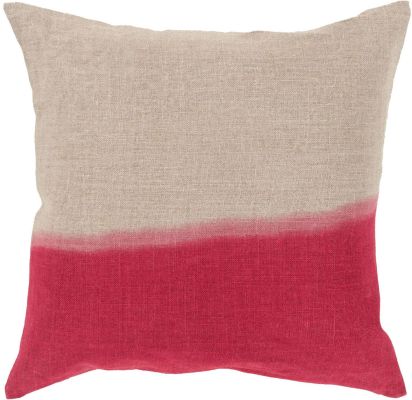 Dip Dyed2 Pillow (Light Gray, Cherry)