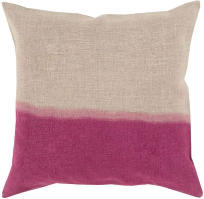 Dip Dyed2 Pillow (Light Gray, Magenta)