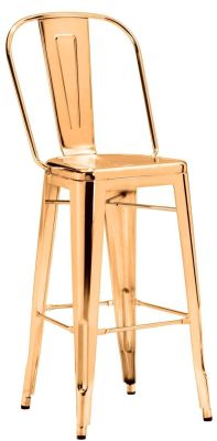 Elio 29.9In Bar Chair (Set of 2 - Gold)