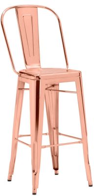 Elio 29.9In Bar Chair (Set of 2 - Rose Gold)