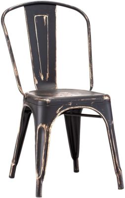 Elio Dining Chair (Set of 2 - Antique Black & Gold)