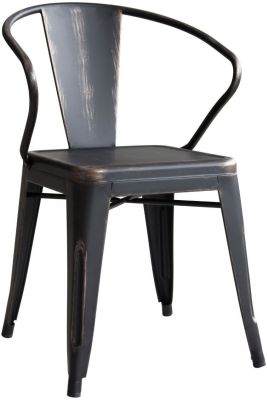 Helix Chair (Set of 2 - Antique Black & Gold)