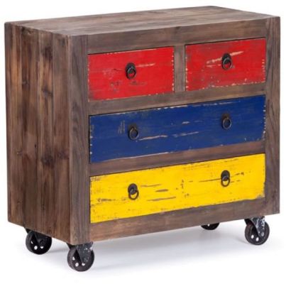 Ramsell Cabinet (Multicolour Distressed Natural)