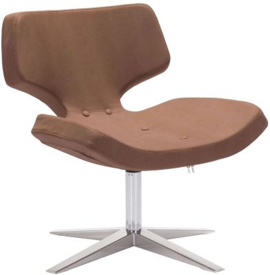 Charleroi Lounge Chair (Brown Ostrich Pattern)