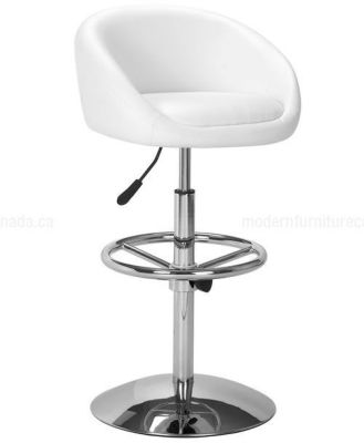 Concerto Adjustable Height Bar Stool (White)