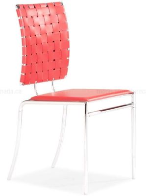 Criss Cross Dining Chair (Set of 4 - Red)