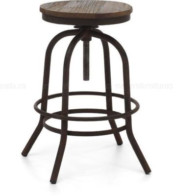 Twin Peaks Adjustable Height Counter Stool (Distressed Natual)