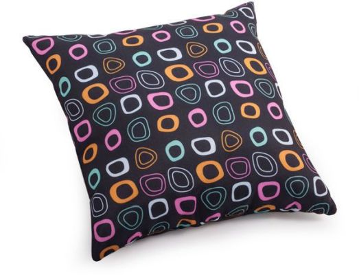 Kitten Small Outdoor Pillow (Chocolate base and multicolor)