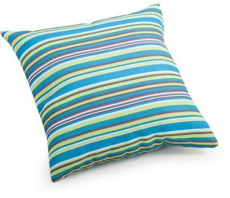 Puppy Small Outdoor Pillow (Multicolor stripe)