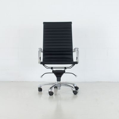 Eames Chaise de Bureau à Dossier Haut (Noir)
