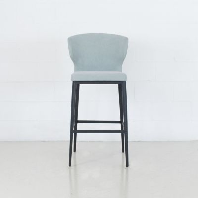 Cabo Bar Stool (Chenille Sky Seat With Metal Base)