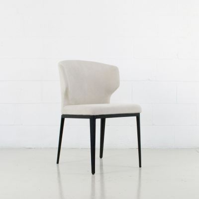Cabo Chair (Chenille Oyster With Metal Base)