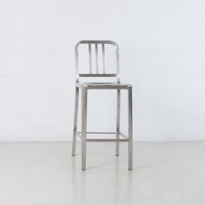 Army Counter Stool (Set of 2 - Brushed Stainless Steel)