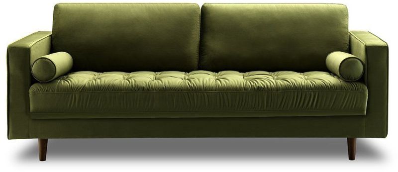 Bente Tufted Velvet 3-Seater Sofa (Green)