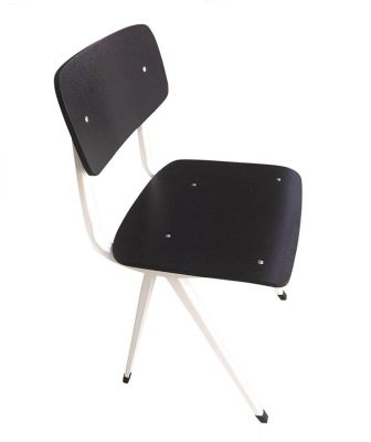 Rika Chair (Set of 2 - Black Seat with Black & White Frame)