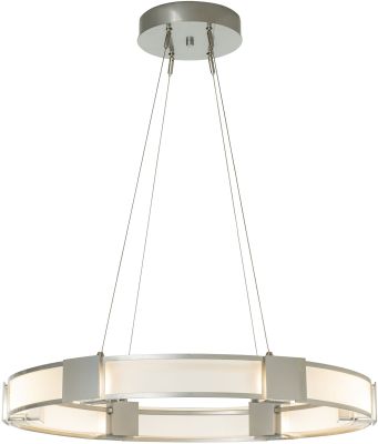 Aura Glass Pendant (Sterling & Frosted Glass)