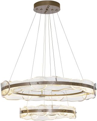 Solstice LED Tiered Pendant (Soft Gold & Clear Glass)