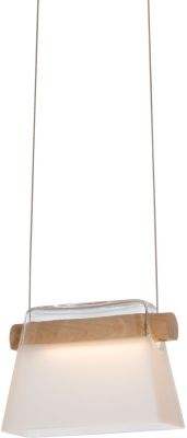 Cowbell LED Mini Pendant (Black & Clear Glass with Frosted Diffuser)