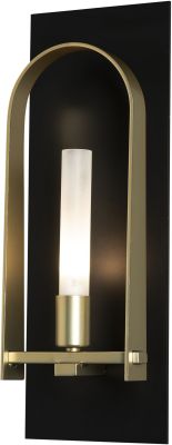 Triomphe 1-Light Sconce (Black - Modern Brass & Frosted Glass)