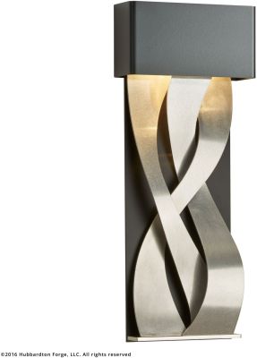 Tress LED Sconce (Small - Black - Sterling)