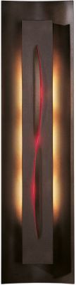 Gallery Sconce (Bronze & Red Glass)
