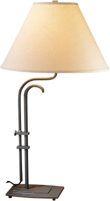 Metamorphic Table Lamp (Natural Iron & Natural Linen Shade)