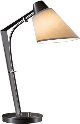 Reach Table Lamp (Dark Smoke & Flax Shade)