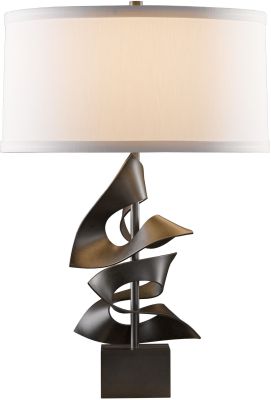 Gallery Twofold Table Lamp (Dark Smoke & Natural Anna Shade)