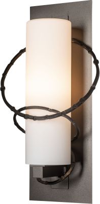 Olympus Outdoor Sconce (Medium - Coastal Oil Rubbed Bronze & Opal Glass)