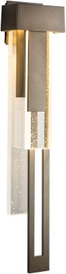 Rainfall LED Outdoor Sconce (Right - Large - Coastal Dark Smoke & Seeded Clear Glass)