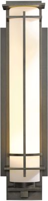 After Hours Outdoor Sconce (Large - Coastal Dark Smoke & Opal Glass)