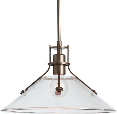 Henry Outdoor Pendant with Glass (Medium - Coastal Bronze & Frosted Glass)