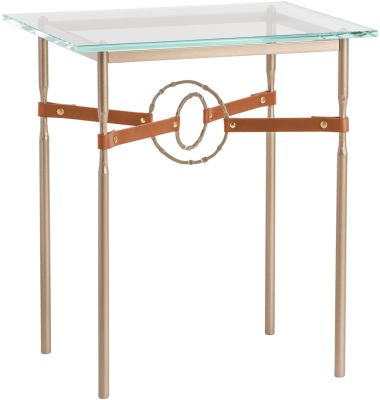 Equus Side Table (Soft Gold & Glass Top)