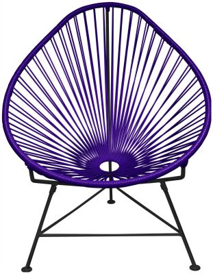 Acapulco Chaise (Tissage Violet sur Base Noire)