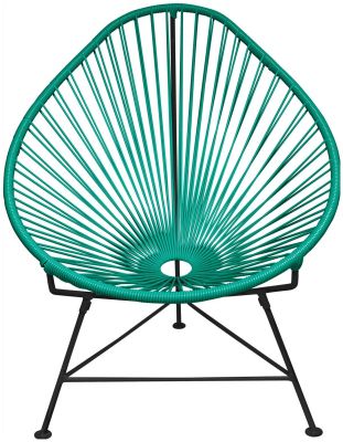 Acapulco Chair (Turquoise Weave on Black Frame)