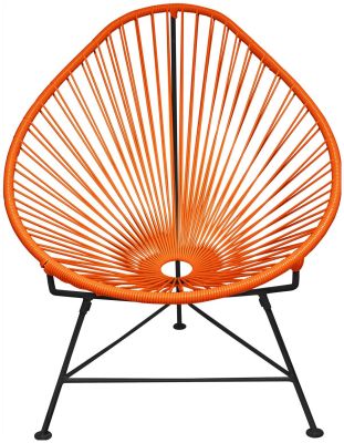 Acapulco Chair (Orange Weave on Black Frame)