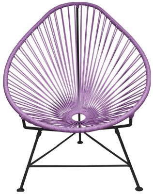 Acapulco Chair (Orchid Weave on Black Frame)