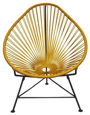 Acapulco Chair (Caramel Weave on Black Frame)